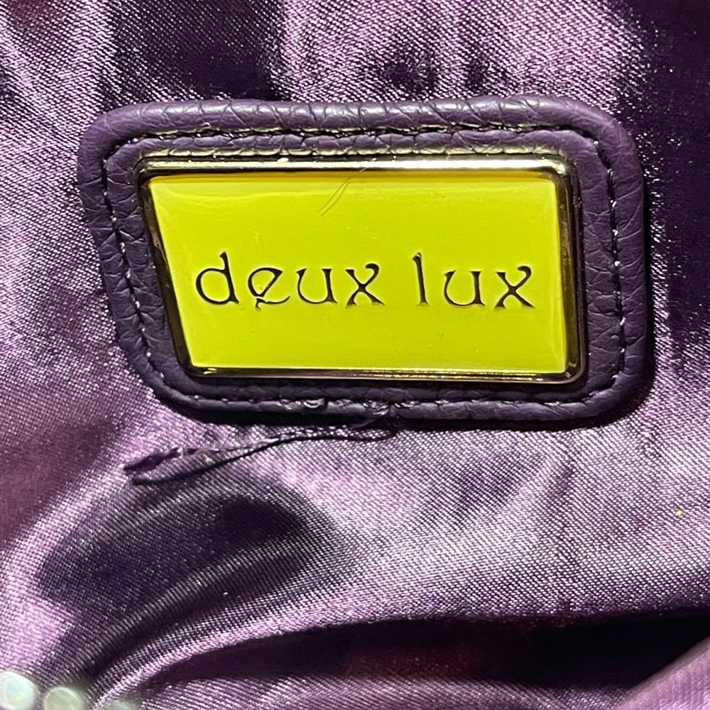 Deux Lux Purple Boiled‎ Wool Sequin Evening Clutch